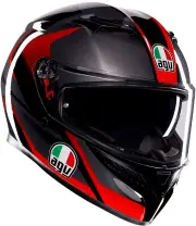 AGV K3 Striga, full face helmet , color: Black/Grey/Red , size: M