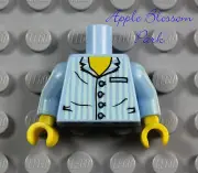 NEW Lego Boy/Girl Light BLUE MINIFIG TORSO w/Striped White Shirt -Jay Pajamas