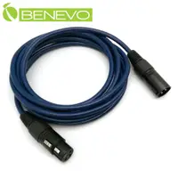 在飛比找PChome24h購物優惠-BENEVO 3M XLR(Cannon接頭)公對母 平衡式