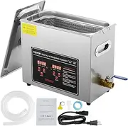 [VEVOR] Ultrasonic Cleaner with Digital Timer & Heater, Professional Ultra Sonic Jewelry Cleaner, Stainless Steel Heated Cleaning Machine for Glasses Watch Rings Small Parts Circuit Board (6L)
