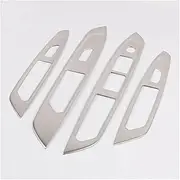 Power Window Switch for Tugella Xingyue FY11 Car Door Window Button Cover Trim Glass Lifting Switch Panel Sticker (Color : Silver)