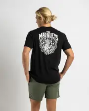 [The Mad Hueys] The Mad Hueys Men's Port Side Ahoy Fkrs T-Shirt in Black Size Large L Black