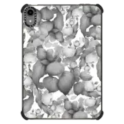 iPad mini (6th gen) iPad Impact Case Watercolor abstract black white peonies flowers
