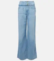 [7 For All Mankind] 7 For All Mankind Phoenix belted high-rise wide-leg jeans UK 12 blue