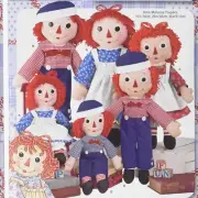 Raggedy Duo DIY: Ann & Andy Doll Sewing Kit, Code 8043, One Size Fits All
