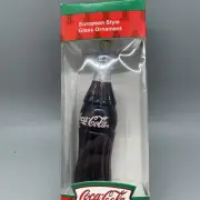 Coca Cola European Style Glass Bottle Ornament Brand New