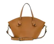 PATRICIA NASH Corallina leather medium tote crossbody + Dust bag -Hazelnut /Tan