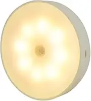 EZONEDEAL Motion Sensor Night Lights,USB Rechargeable Path Night Lighting, 8 LED Beads Motion Detect Warm/Cool Stick on Closet Toilet Bathroom Stair Wall Hallway Cabinet Indoor Lights (Warm White)