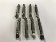 Hanson 93113 10-12 Slotted Power Bits, Lot Of 8 Pieces
