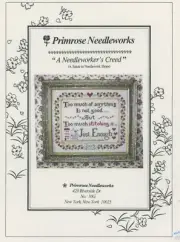 Primrose Needleworks Needleworker's Creed Counted Cross Stitch Pattern