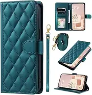 TiHen Compatible for Google Pixel 7 Wallet Leather Case Flip Magnetic Closure Shockproof Stand Full Protective Cover with Credit Card Cash Slots-Green