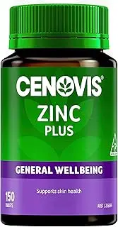 Cenovis Zinc Plus Tablets 150 - High-Strength Vitamin B Formula B-Group Vitamins Support Healthy Immune System Function - Reduces Free Radical Formation in the Body