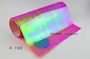 colorful dream 30cm x100cm Auto Car Light Headlight Taillight Tint Vinyl Film Sticker wrap Easy DIY decal decoration - (Color Name: red)
