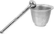 Ciieeo 1 Set Bowl Pepper Grinding Pestle Commercial Potato Ricer Masher Garlic Crusher Mortars Pestle for Pills Medicine Crusher Garlic Masher Spice Grinder Pestle Spices Silver Aluminum