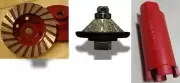 3/16" Bevel Bullnose Router Bit 1 3/8" core bit travertine concrete grinding cup
