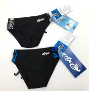 Dolfin Boys Competitive Racer Briefs Chloroban Short (Set of 2) Black 22 -1 AA10