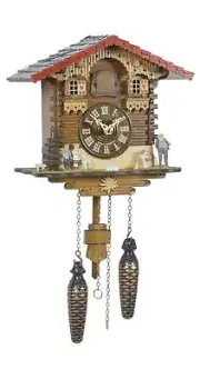 Quartz Cuckoo Clock Swiss house with music TU 446 QM NEW