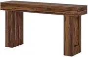 Entryway Table 63-Inch Long Console Table Farmhouse Narrow Entryway Table for Entrance Hallway Door Sideboard(Brown)