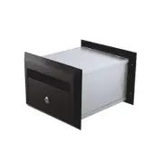 Sandleford 230mm Black Brickies Front and Back Letterbox with Front Open