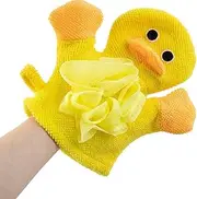 Kids Shower Gloves Bath Gloves Shower Mitt: 4pcs Cute Animal Puppet Washcloths Kids Bath Gloves Bath Sponge Cartoon Frog Rabbit Bear Toy for Boys Girls Kids Bath Scrubber