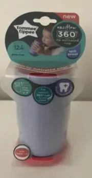 BNIB TOMMEE TIPPEE EASIFLOW 360 TUMBLER CUP 250 ML - PURPLE