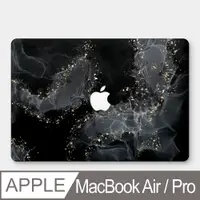 在飛比找PChome24h購物優惠-黑色閃耀大理石 MacBook Air / Pro 防刮保護