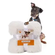 Pet Blanket Soft Fluffy Dog Plush Reversible Sherpa 20x30" Mat for Crates &Naps