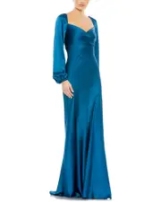 Mac Duggal Sweetheart Puff Sleeve Gown