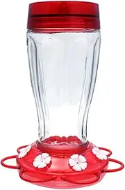More Birds Bird Health+ Big Gulp Hummingbird Feeder, Glass Hummingbird Feeders for Outdoors, 5 Feeding Stations, 40 Ounces