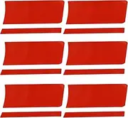X AUTOHAUX 6 Pcs Wheel Rim Stickers Square Car Wheel Rim Tapes Decoration Stickers for 14"-22" Rim Red PET