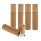 5pcs Cosmetic Bamboo Empty Essential Oil Perfume Makeup Roll on Bottles 10ml