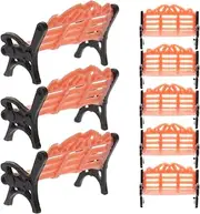 Miniature Couch Set for Mini House 10pcs Miniature Bench Ornament Furniture Model
