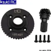 Hot Racing SXMX9432TR 42t/13t Steel Helical Diff Ring/Pinion Rear Gear TRA X