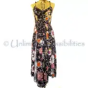 DOTTI Maxi Dress Aurelia Split Front Multicoloured Various Sizes NWT