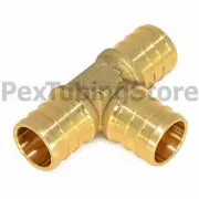 (100) 1/2" PEX Tees - Brass Crimp Fittings