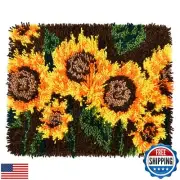 Gift2u Sunflower Latch Hook Rug Kit for Adults, DIY Handmade Tapestry Kit Cro
