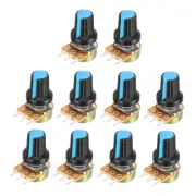 10Pcs 20K Ohm Variable Resistors Odd Turn Carbon Film Taper Potentiometer