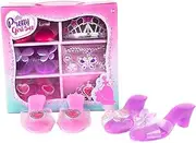 Princess Dress up Shoes Set Fashion Princess Dress up Accessories of Crowns, Necklaces & Earrings Cute Toddler Heels Role Play Collection