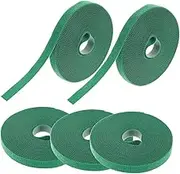FELTECHELECTR 5 Rolls Self Adhesive Hook and Loop Tape for Cable Management and Plant Ties 12mm Width Length Versatile Cable Tie Strips and Fasteners for Organizing