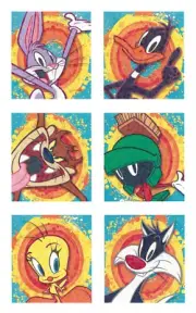 16 Sheets Sticker LOONEY TUNES Birthday Party Supplies Favors Bugs Taz Sylvester