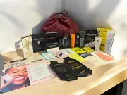27 Pcs Beauty Red Sparkle Makeup Bag Samples