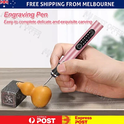 Electric Engraving Pen Cordless Carving Pen Rechargeable Micro Engraver Tool AU