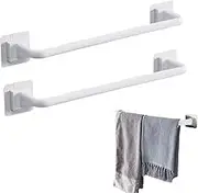 Linyongc Plastic Wall Mount Towel Bar Rails, 2Pcs White PP Wall Mount Towel Holder Rails, 34cm/13.4inch Towel Racks