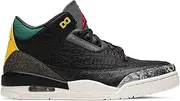 [Jordan] Unisex 3 Retro SE Leather Synthetic Black White Gorge Green Trainers 11 W / 9.5 M US