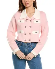 alice + olivia Verdell Wool-Blend Sweater Jacket