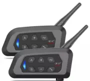 2 Packs EJEAS V4 Plus Motorcycle Helmet Intercom Bluetooth Headset for 4 Riders