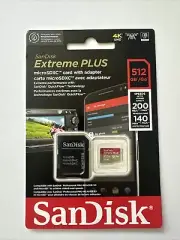 SanDisk Extreme Plus 512GB 200MB/s microSD Memory Card SDSQXBD-512G-CN6MA