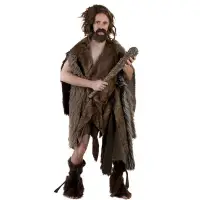 在飛比找Yahoo!奇摩拍賣優惠-萬圣節狂歡節舞臺表演演出成人男石器時代洞穴人野人原始人服裝特