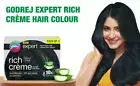 4 Pack Godrej Expert Rich Creme, Hair Dye Colour Shade : Natural Black, 20g+20ml