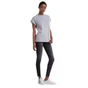 Replay Womens Graphic Tee Cap Sleeve Organic Cotton T-Shirt Grey